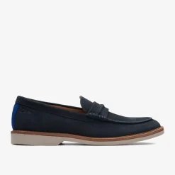 Atticus Slip Navy Suede