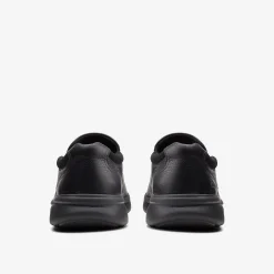 Bradley Step Black Tumbled Leather