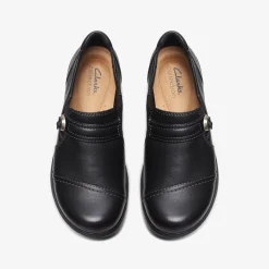 Carleigh Pearl Black Leather