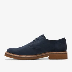 Clarkdale Derby Navy Suede