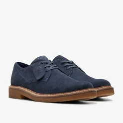 Clarkdale Derby Navy Suede