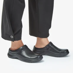 Clarks Pro Clog Black Leather