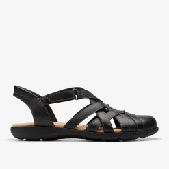 Elizabelle Sea Black Leather