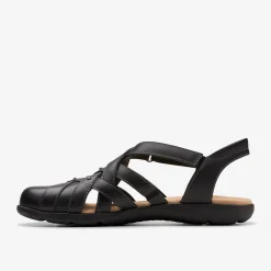 Elizabelle Sea Black Leather