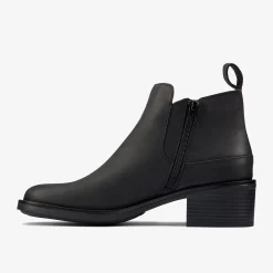 Memi Zip Black Leather