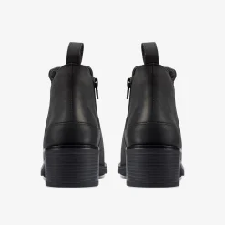 Memi Zip Black Leather