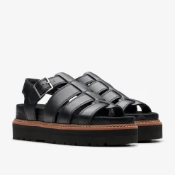 Orianna Twist Black Leather