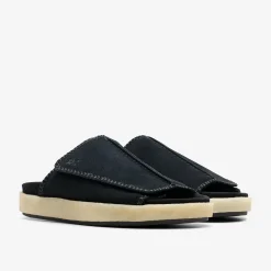 Overleigh Slide Black Suede