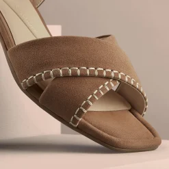 Serina 35 Cross Tan Suede
