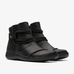Un Loop Up Black Leather