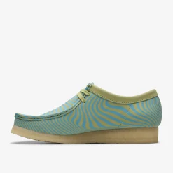 Wallabee Blue/Lime Print