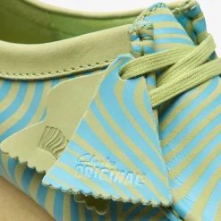 Wallabee Blue/Lime Print