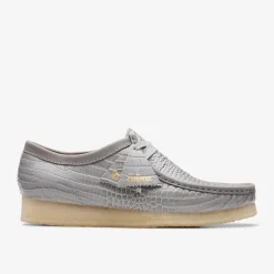 Wallabee Grey Crocodile Print