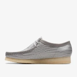 Wallabee Grey Crocodile Print