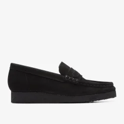Wallabee Loafer Black Suede