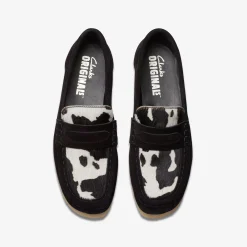 Wallabee Loafer Cow Print HairOn