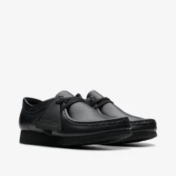 Wallabee Older Black Leather