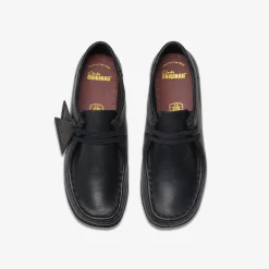 Wallabee Older Black Leather