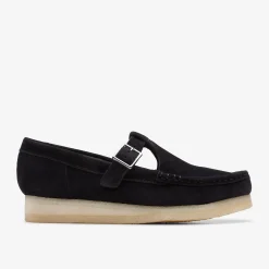 Wallabee T-Bar Black Suede