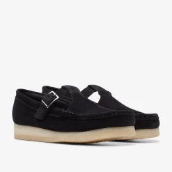 Wallabee T-Bar Black Suede