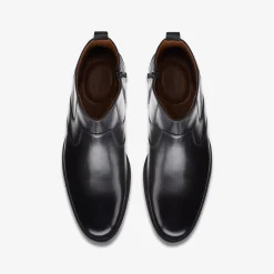 Whiddon Zip Black Leather